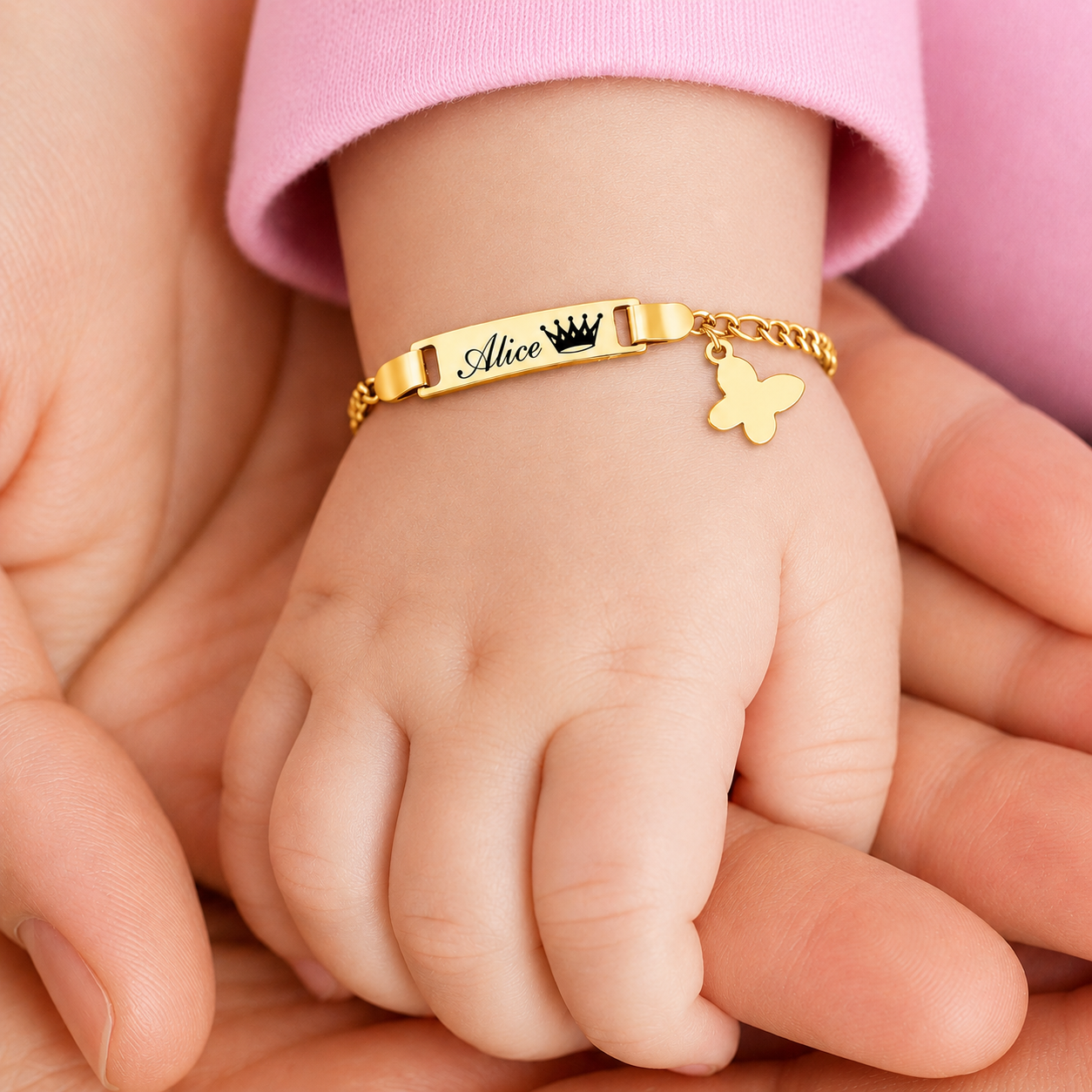 Personalized Gold Baby Bracelet