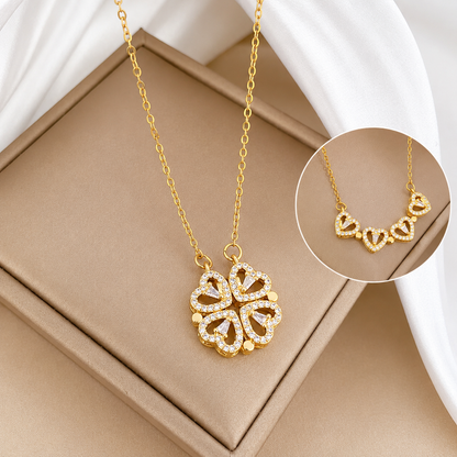Lucky Clover Heart Necklace