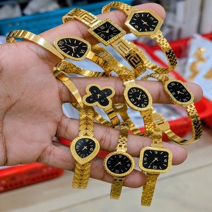 Luxe Gold Watch Bangle 👑