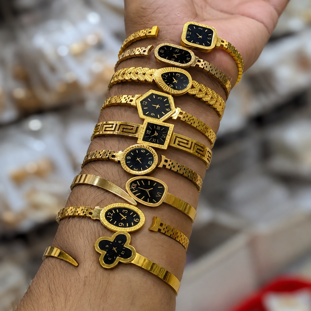 Luxe Gold Watch Bangle 👑