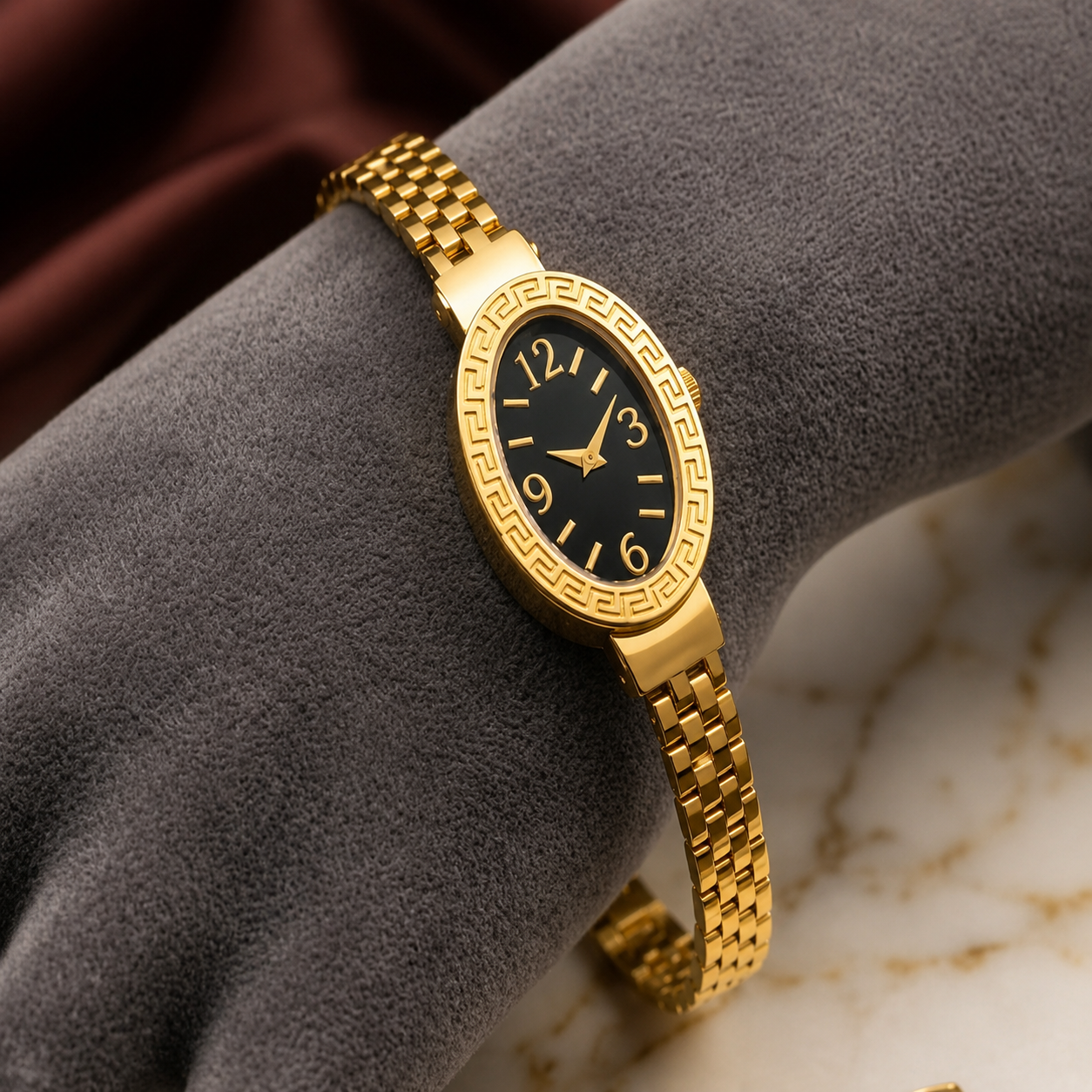 Luxe Gold Watch Bangle 👑