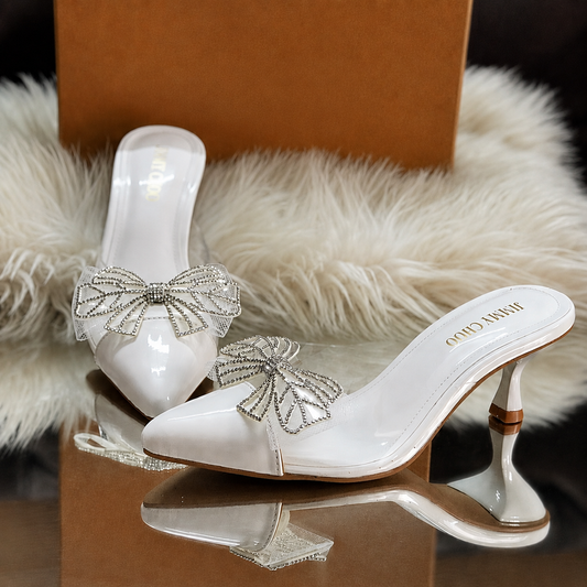 Crystal Bow Luxury Heels