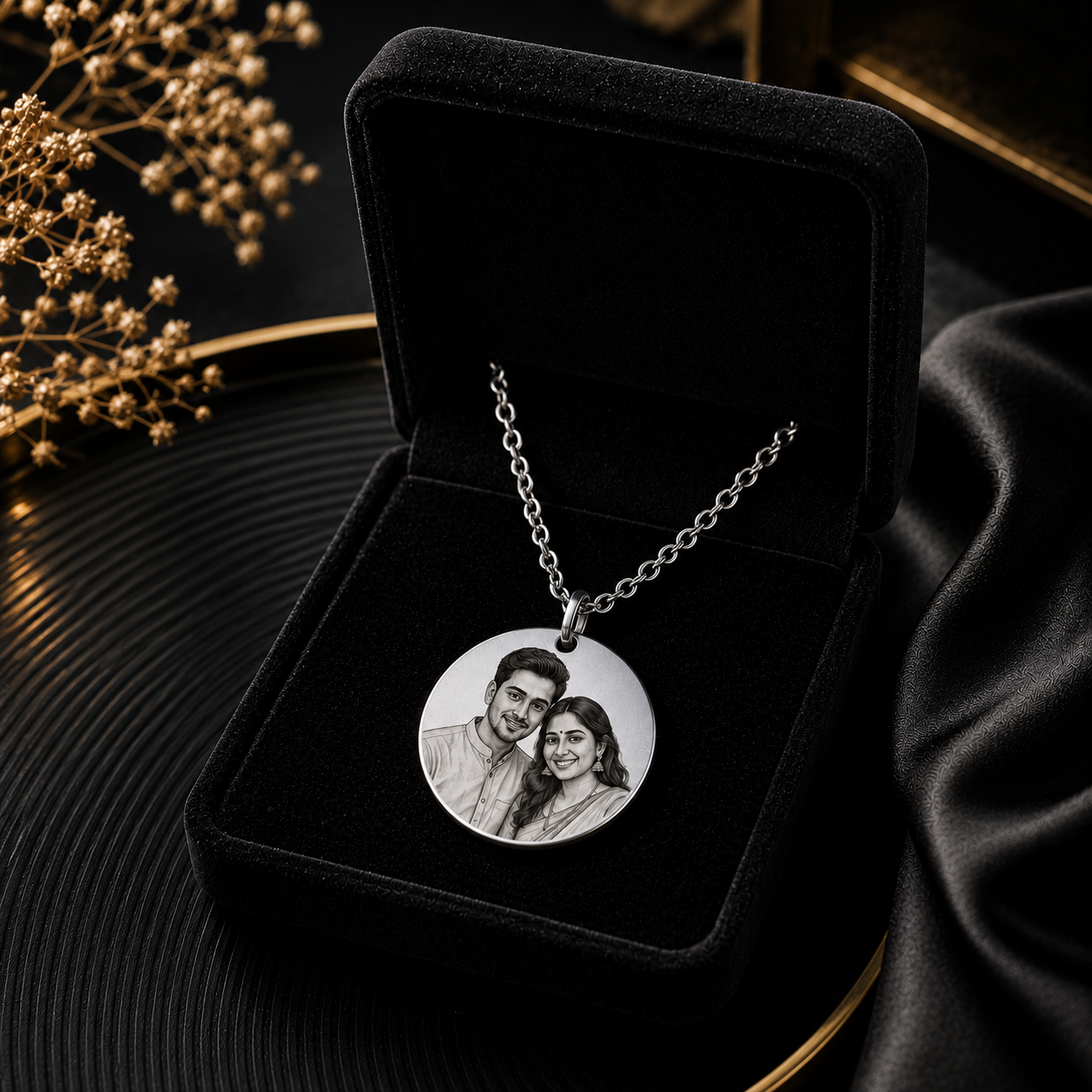 Personalized Photo Coin Necklace