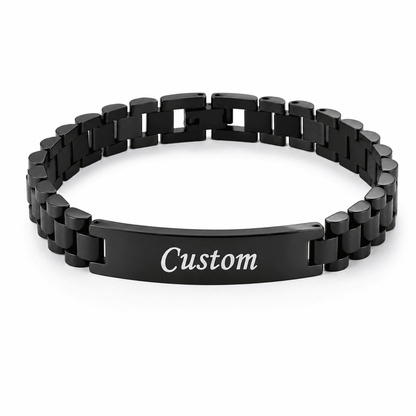 Customize Name Bracelet Black