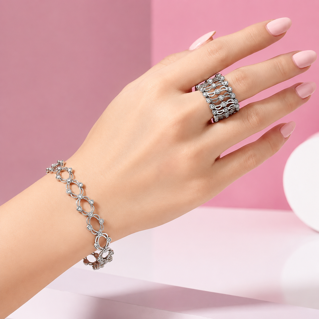 Silver-Plated Ring to Bracelet