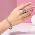 Silver-Plated Ring to Bracelet