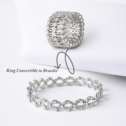 Silver-Plated Ring to Bracelet