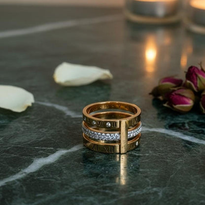 Roman Crystal Luxe Ring ✨