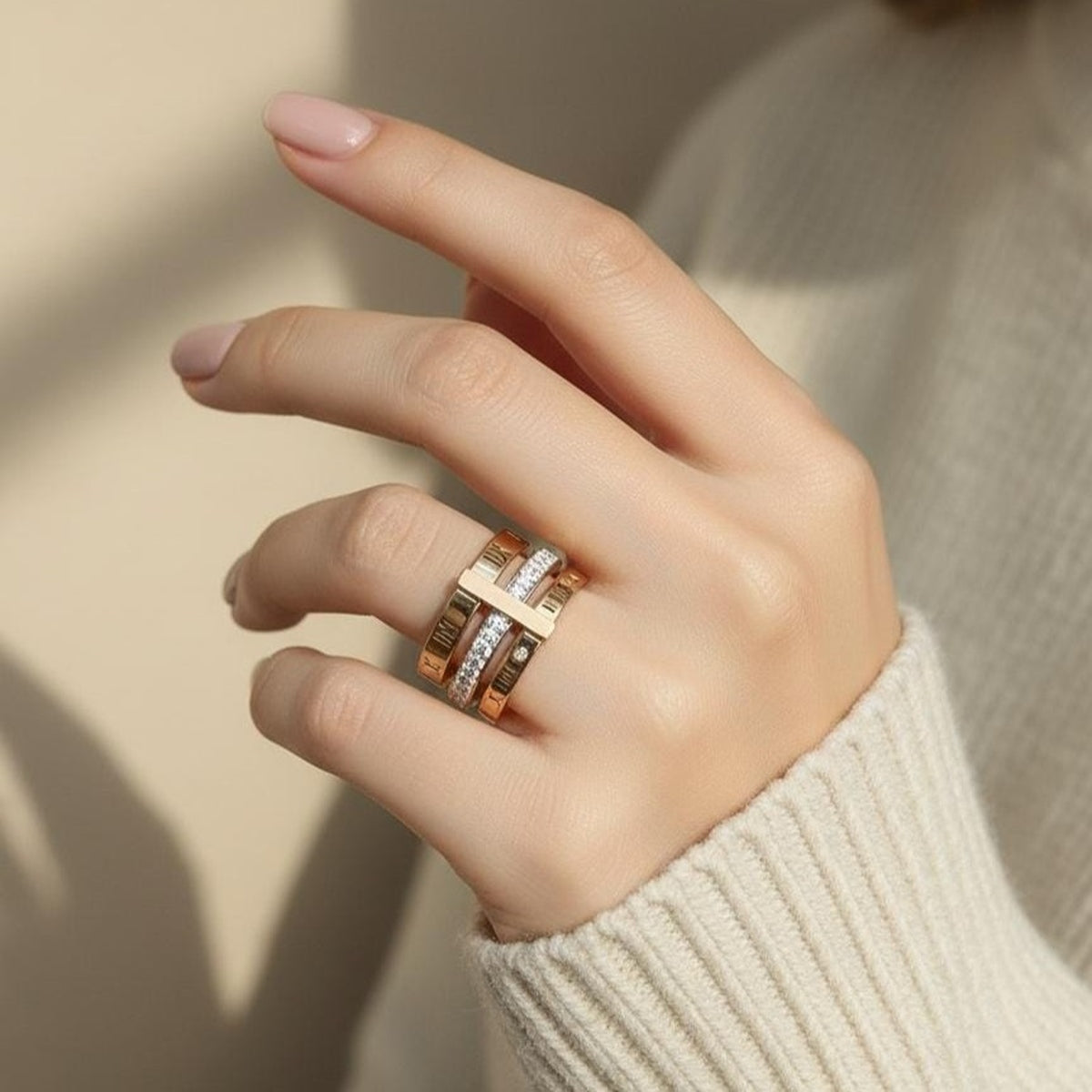 Roman Crystal Luxe Ring ✨