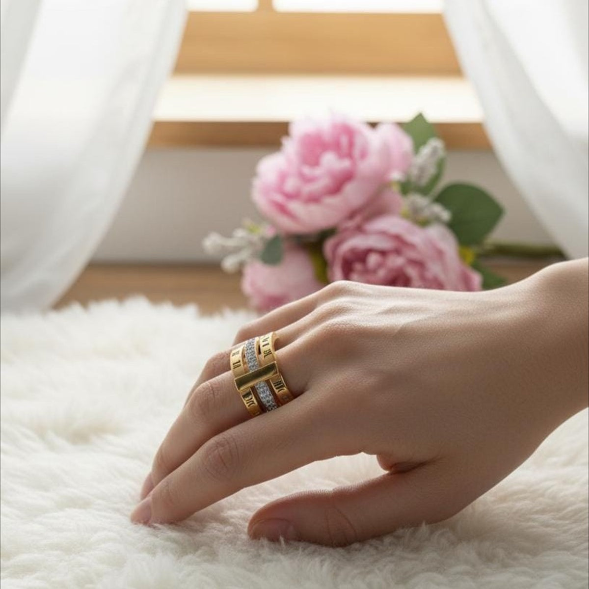 Roman Crystal Luxe Ring ✨