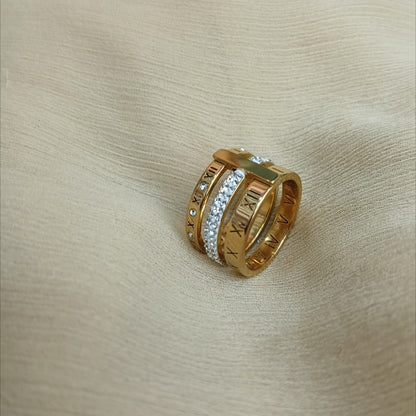 Roman Crystal Luxe Ring ✨